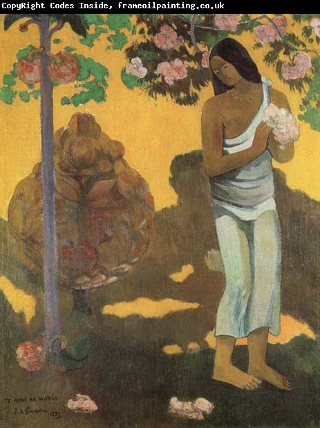 Paul Gauguin Woman with Flowers in Her Hands